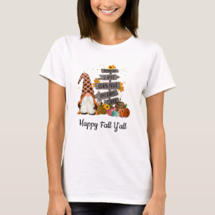 T-shirt Gnomes d'Halloween, Automne, Citrouilles Joyeux Au