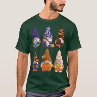 T-shirt Gnomes d'Halloween Noël Citrouilles d'automne
