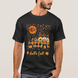 T-shirt Gnomes drôles d'Halloween Camion de citrouille Arb