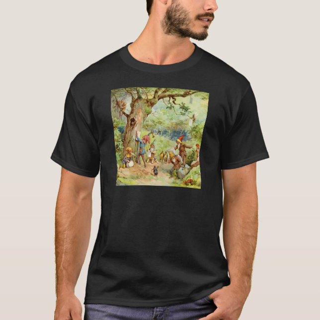 T-shirt Gnomes, elfes et fées dans la Forêt Magique (Devant)