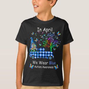 T-shirt Gnomes En Avril Nous Portons Bleu Sensibilisation 