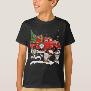 T-shirt Gnomes En Buffle Léopard Imprimé Plaid Noël