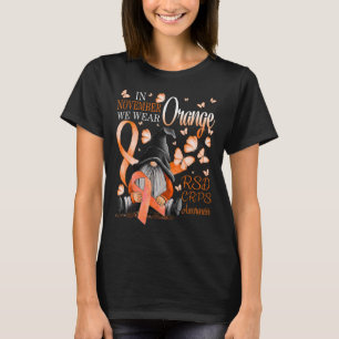 T-shirt Gnomes En Novembre Nous Portons Orange CRPS Sensib