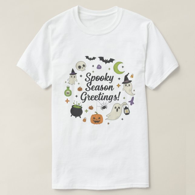 T-shirt Gnomes Halloween - Jolies sorcières avec T (Design devant)
