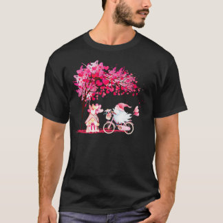 T-shirt Gnomes mignons Vélo Conduite Amour Coeurs Valentin