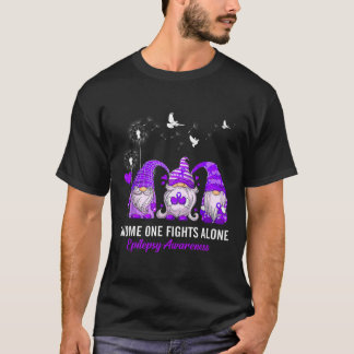 T-shirt Gnomes One Fights Epilepsy Awareness Alone 