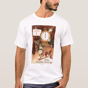 T-shirt Gnomes Partying autour d'une horloge