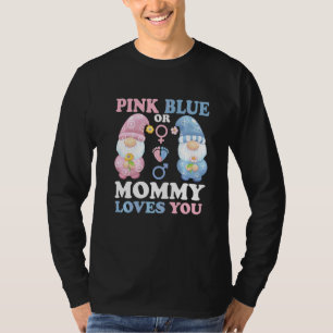 T-shirt Gnomes Rose Ou Bleu Maman Aime Votre Bébé Genre Re