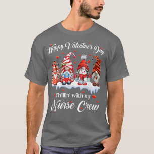 T-shirt Gnomies Happy Valentine's Day Hanging With My Nurs