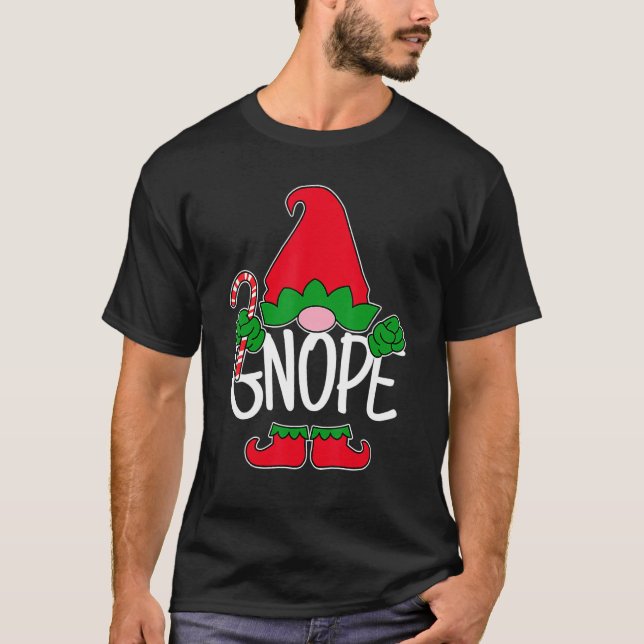 T-shirt Gnope Tomte Garden Gnome Scandinavian Sweden Nope  (Devant)