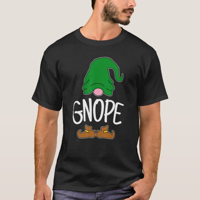 T-shirt Gnope Tomte Garden Gnome Scandinavian Sweden Nope  (Devant)