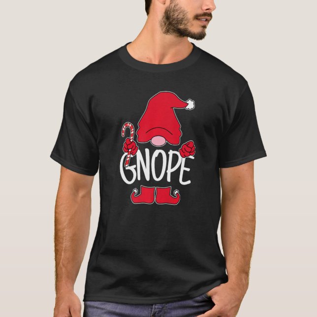 T-shirt Gnope Tomte Garden Gnome Sweden Nope Not Today (Devant)
