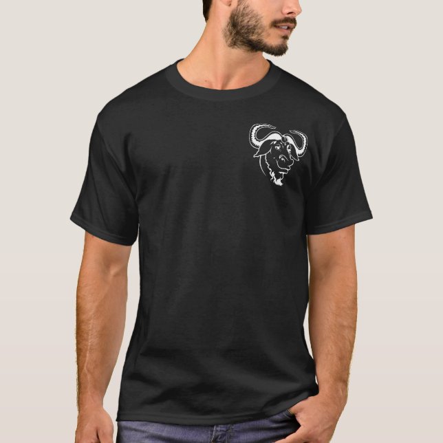 T-shirt GNU/Linux Black (Devant)