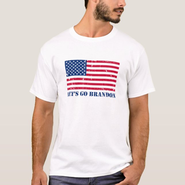 T-shirt Go Brandon - Drapeau américain (Devant)