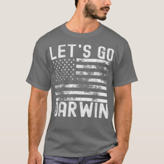 T-shirt Go Darwin Tee Vintage USA Flag Let Go Darwin