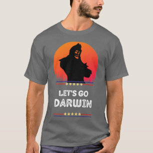 T-shirt Go Darwin USA Drapeau Vintage Bigfoot Sasquatch