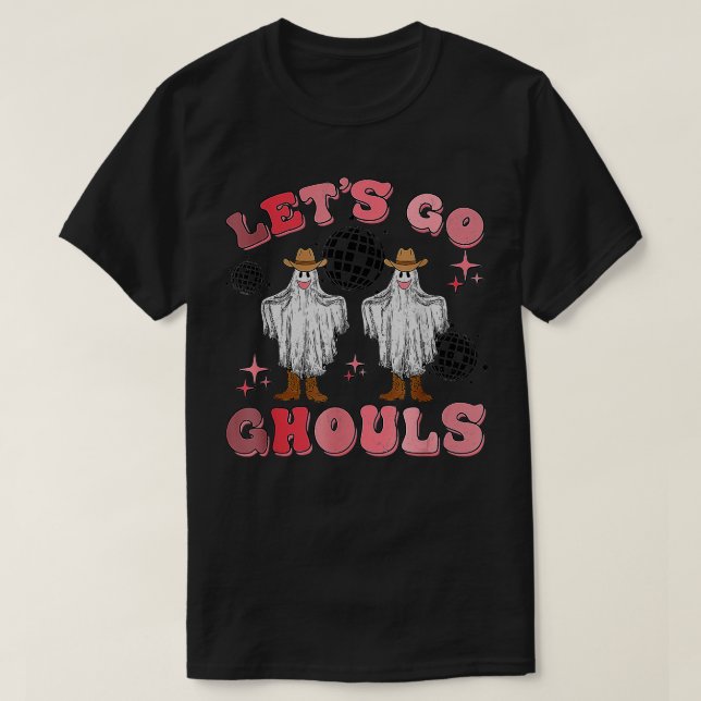 T-shirt Go Ghouls Disco Ball Ghost Éffrayant Funny Hallo (Design devant)