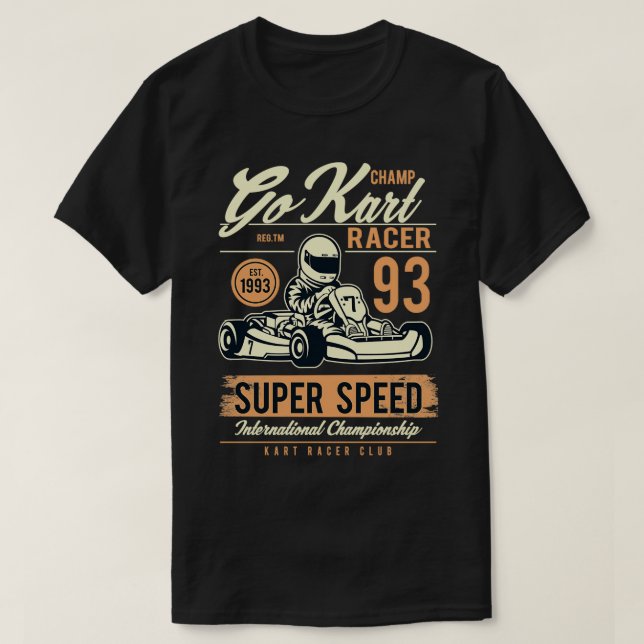 T-shirt Go Kart Champ Racer Super Speed (Design devant)
