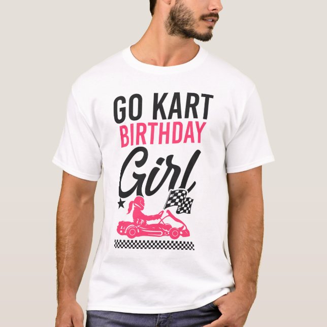 T-shirt Go Kart Go Kart Anniversaire Fille Anniversaire Fi (Devant)