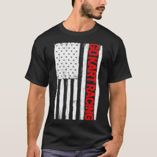 T-shirt Go Kart Racing Drapeau américain USA Patriotique G