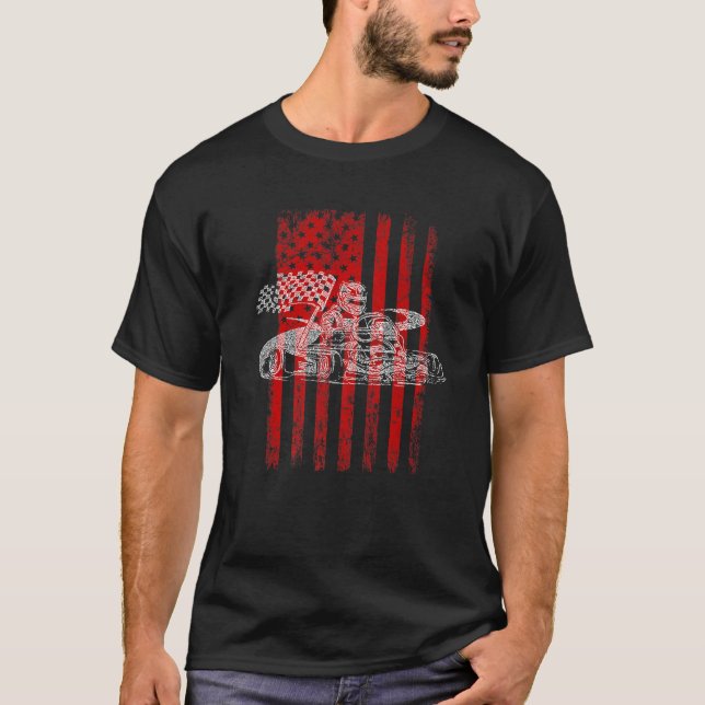 T-shirt Go Kart Racing Karting Go-Cart Racer (Devant)