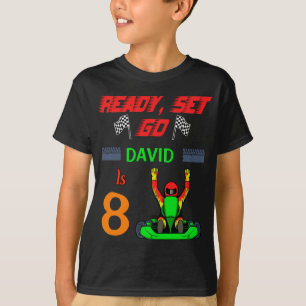 T-shirt Go Kart Ready, Set Go Boy