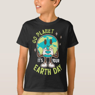 T-shirt Go Planet Son Jour des terres Cute Kawaii Earth Bo