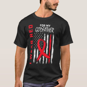 T-shirt Go Red Godfather Heart Disease Awareness American