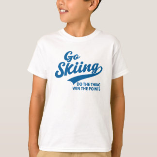 T-shirt Go Skiing – Minimal Winter Sports Typography Desig