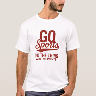 T-shirt GO Sports Gagnez Les Points Rouge Gras Motivationn