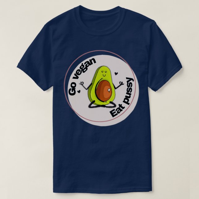 T-shirt Go vegan manger chatte (Design devant)