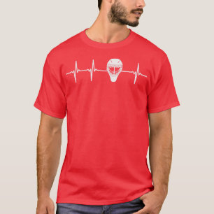 T-shirt Goalie de hockey sur glace Heartbeat Goaltender Ca