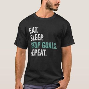 T-shirt Goalkeeper Outfit Boys Mangez Sleep Stop Buts Répé