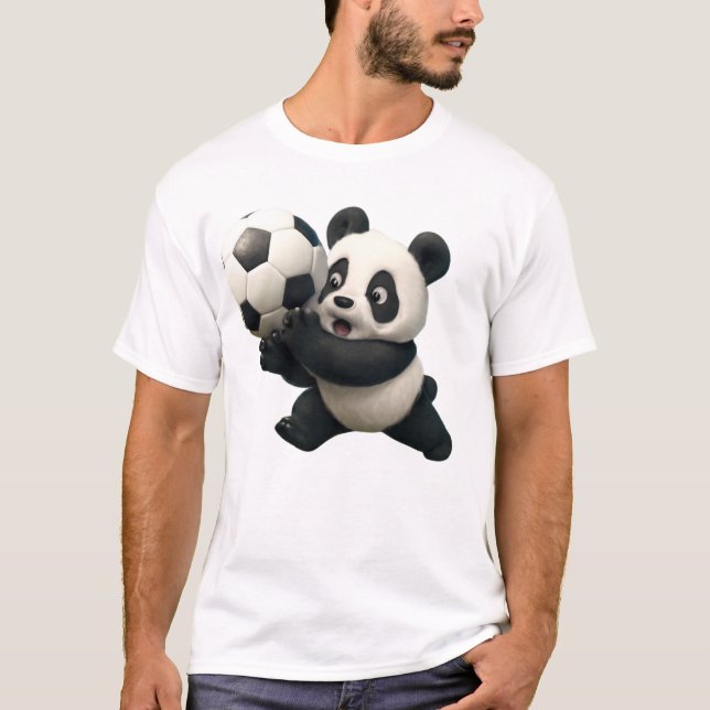 T-shirt Goalkeeper Panda - Soccer Drôle Économisez (Devant)