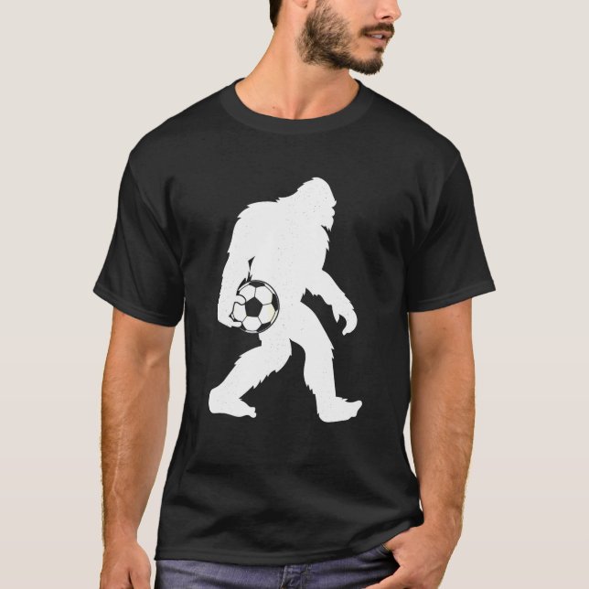 T-shirt Goalkeeper Sasquatch Bigfoot Funny Soccer Ball Kid (Devant)