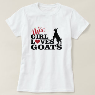 T-shirt GOAT LOVE   Cette fille aime chèvres bébé Toggenbu