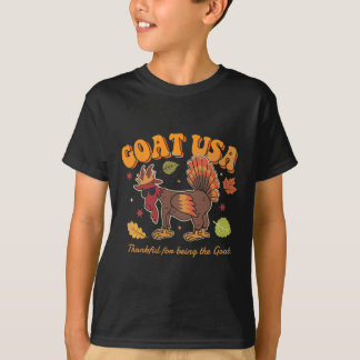 T-shirt Goat Usa Thankful For Being The Goat Funny Thanksg