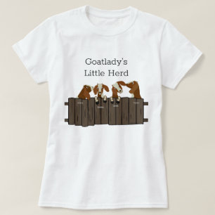 T-shirt Goatladys Petit troupeau de chèvres 4 chèvres
