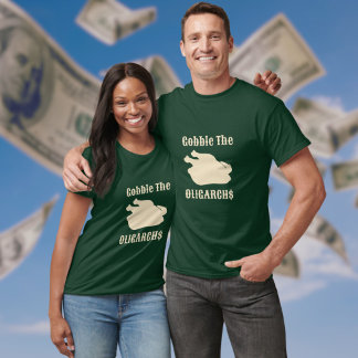 T-shirt Gobble Oligarchs Turquie Light Gold Slogan