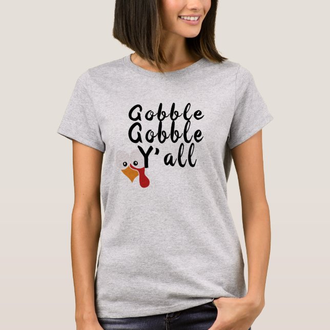 T-shirt Gobble personnalisé Gobble Turquie Pun drôle Thank (Devant)