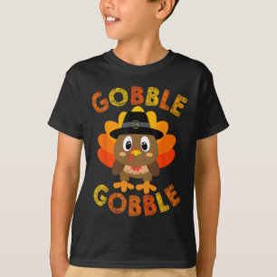 T-shirt Gobble Turquie Petits garçons Filles Enfants Thank