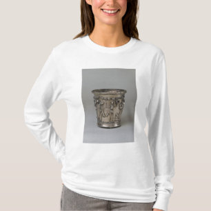 T-shirt Gobelet de relief avec des squelettes tenant des
