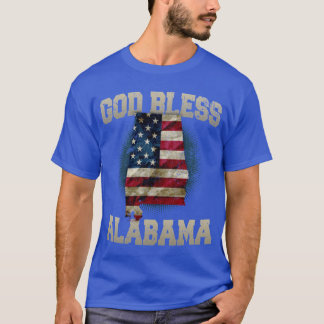 T-shirt God Bless Alabama Proud Strong Awesome Design Gift