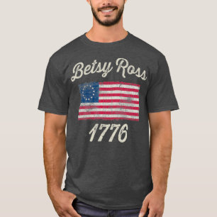 T-shirt God Bless America Betsy Ross Flag 1776 Vintage