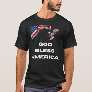 T-shirt God Bless America Patriotic