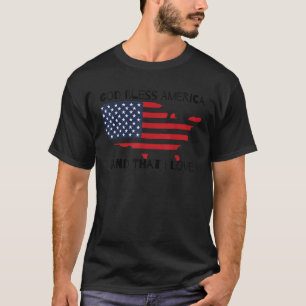 T-shirt God Bless America USA