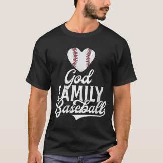 T-shirt God Family Baseball Chemise South Christian Maman 