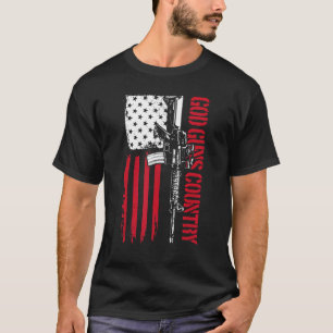 T-shirt God Guns Country Ar15 Gun Rights America 2nd Amend