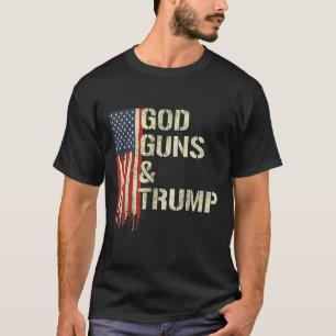 T-shirt God Guns Et Trump I 2e Amendement Trump Drapeau