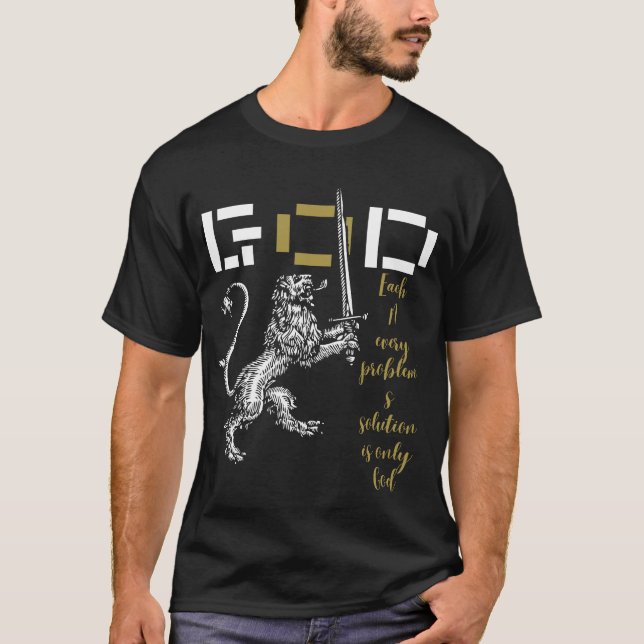 T-shirt God Is the Only Solution – Faith-Powered Design  (Devant)